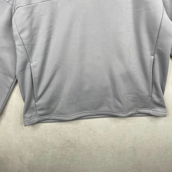 Men's Adidas Golf Climawarm 1/4 Zip Debossed Pullover Sweatshirt in Gray-XL - Picture 7 of 7